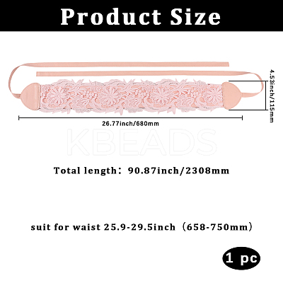 Imitation Leather Wide Chain Belt AJEW-WH20022-83C-1