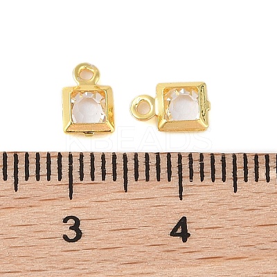 Rack Plating Brass Glass Pendants KK-S385-02G-03-1