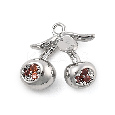 Brass Micro Pave Cubic Zirconia Pendants KK-D283-22P-1