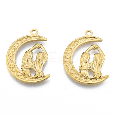 Ion Plating(IP) 201 Stainless Steel Pendants STAS-N098-195LG-1