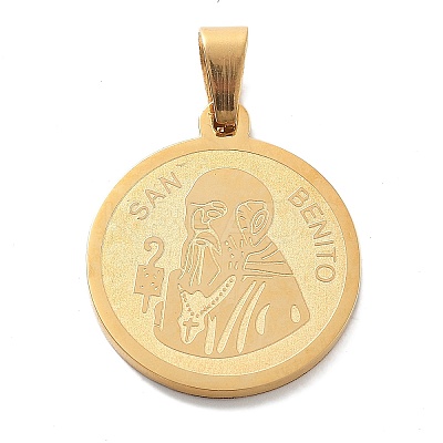 Religion Ion Plating(IP) 304 Stainless Steel Pendants STAS-Z098-32G-1