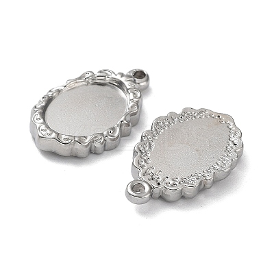 Non-Tarnish 304 Stainless Steel Pendant Cabochon Settings STAS-M323-57P-1