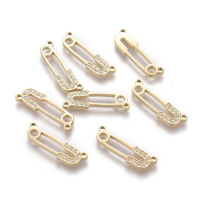 316 Surgical Stainless Steel Micro Pave Cubic Zirconia Pendants X-STAS-I164-026G-1