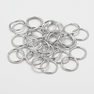 Eco-Friendly Brass Round Rings KK-M165-10mm-02P-NR-1