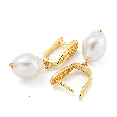 Rack Plating Teardrop Brass Hoop Earrings EJEW-C102-28A-G-1