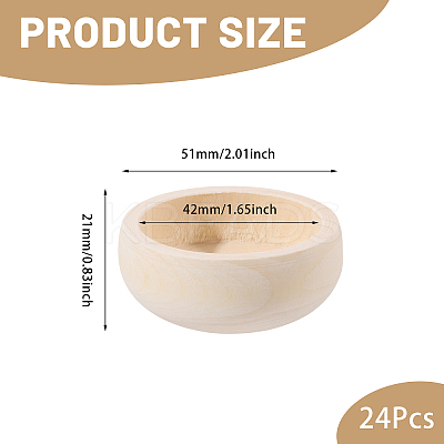 Wood Bowl DJEW-WH0015-206-1