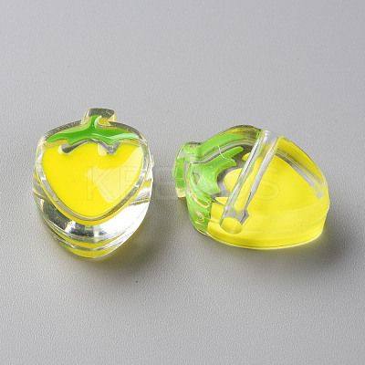 Transparent Enamel Acrylic Beads TACR-S155-003H-1