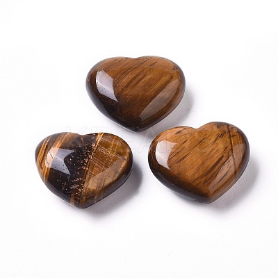 Natural Tiger Eye Heart Love Stone LS-G-G798-13-1