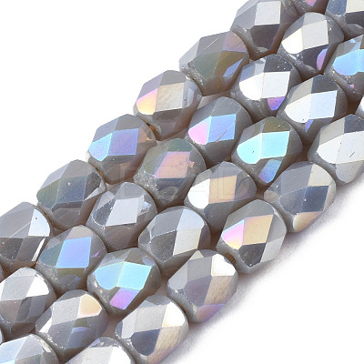 Electroplate Glass Beads Strands EGLA-N002-13-A03-1