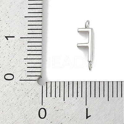 304 Stainless Steel Letter Connector Charms LS-STAS-M108-01P-06-1