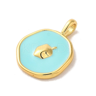 Hannukah Brass Enamel Pendants LS-KK-M278-07A-G-1