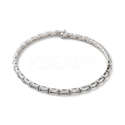 Platinum Brass Cuff Bangles BJEW-D039-36P-03-1