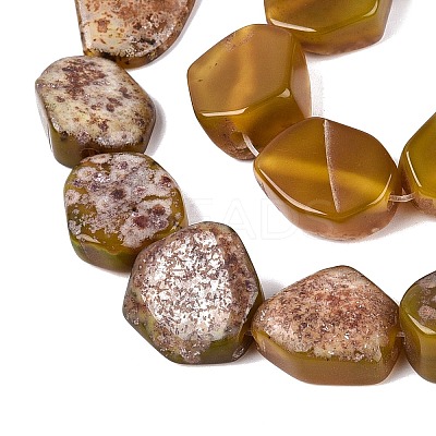 Dyed Natural Agate Beads Strands G-Q606-23E-06-1