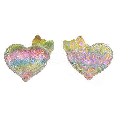 Transparent Epoxy Resin Cabochons CRES-N034-45-1