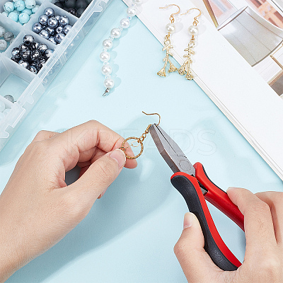 1Pc Carbon Steel Jewelry Pliers for Jewelry Making Supplies AJEW-SC0001-42-1