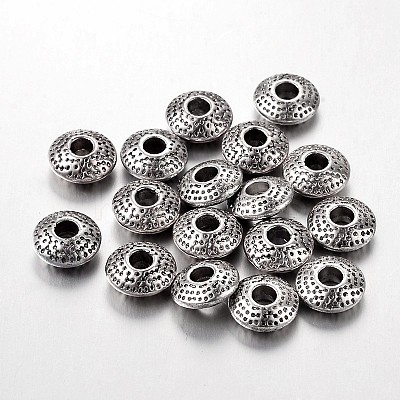 Tibetan Style Alloy Spacer Beads TIBEB-R011-AS-FF-1
