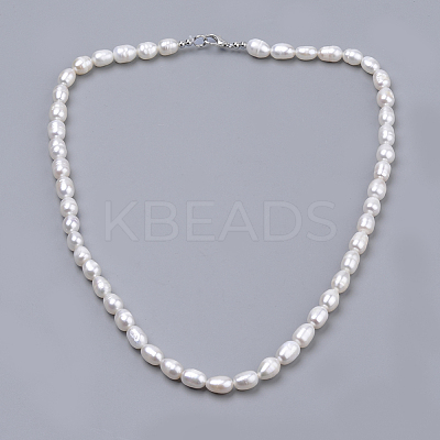 Natural Pearl Beaded Necklaces PEAR-S012-59-1