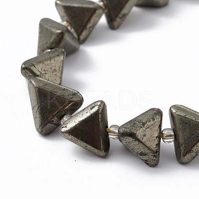 Natural Pyrite Beads Strands G-E590-03-1