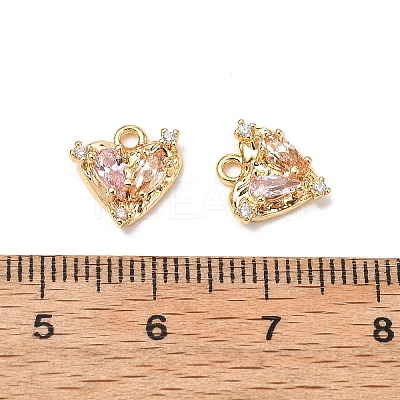 Brass Micro Pave Cubic Zirconia Pendants KK-A259-17G-02-1