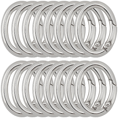 20Pcs Zinc Alloy Spring Gate Rings FIND-SP0004-30P-1