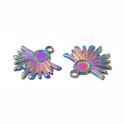 Ion Plating(IP) 304 Stainless Steel Pendant Cabochon Settings STAS-I671-31MC-1