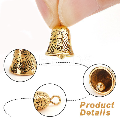 40Pcs 2 Colors Alloy Bell Charms FIND-GA0005-71-1