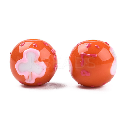 Opaque Acrylic Beads ACRC-N002-02-05-1