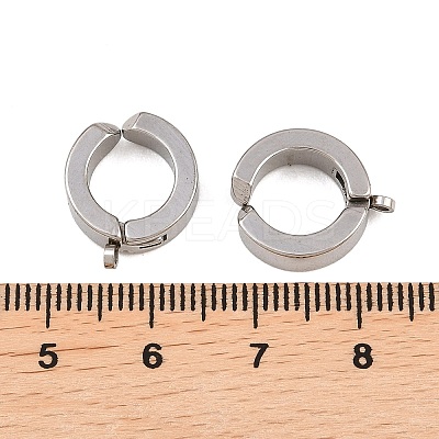 304 Stainless Steel Hoop Earrings Findings STAS-B121-03P-1