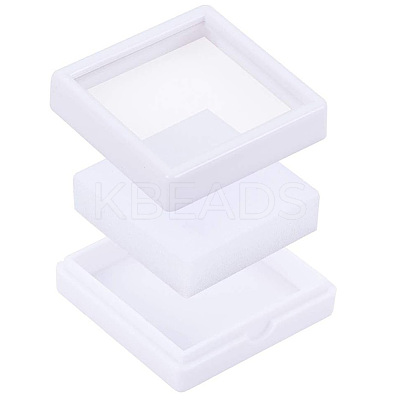 15Pcs Clear Window Plastic Loose Diamond Boxes OBOX-HY0001-02A-1