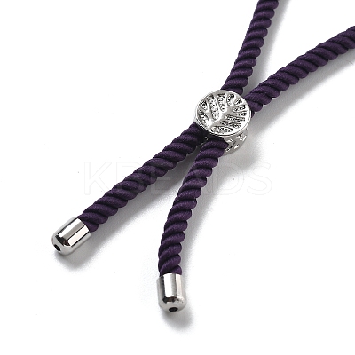 Twisted Nylon Cord Silder Bracelets DIY-B066-03P-07-1