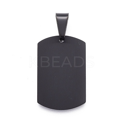 201 Stainless Steel Stamping Blank Tag Pendants STAS-O044-01-B122-1