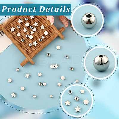 1200Pcs 6 Styles CCB Plastic Beads CCB-PA0001-10P-1