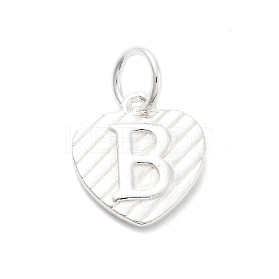925 Sterling Silver Heart with Capital Letter Charms STER-S009-13B-S-1