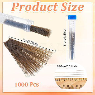 1000Pcs Plastic Simulated Animal Whiskers for Crafts Needle Felting DIY-NB0014-33-1
