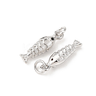 Brass Micro Pave Cubic Zirconia Pendants KK-D019-01A-P-1