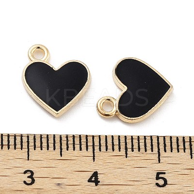 Light Gold Plated Alloy Enamel Charms ENAM-M219-06KCG-02-1