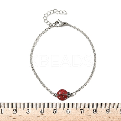 304 Stainless Steel Enamel Link Bracelets BJEW-K226-17A-P-1