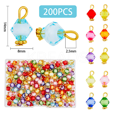 200Pcs Transparent Acrylic Charms FIND-DC0001-75-1
