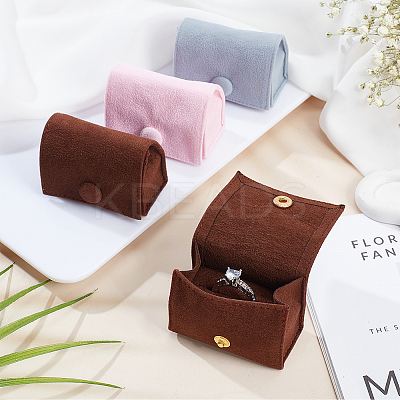 Microfiber Packing Button Bags ABAG-WH0038-51F-1