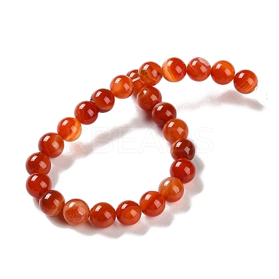 Natural Striped Agate/Banded Agate Beads Strands G-Z060-A01-B05-1