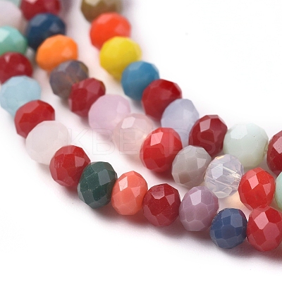 Imitation Jade Glass Beads Strands GLAA-E415-01B-1