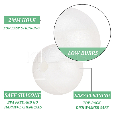 Food Grade Eco-Friendly Silicone Beads SIL-WH0010-10D-1
