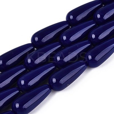 Opaque Glass Beads Strands GLAA-Q113-03A-C05-1