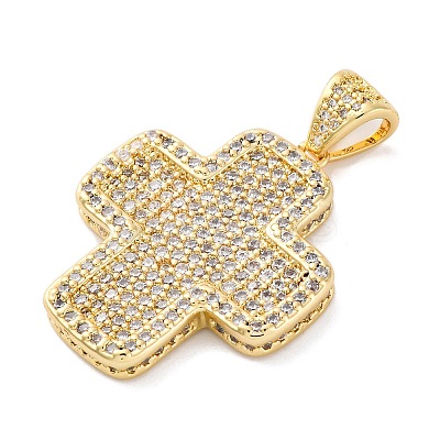 Brass Micro Pave Cubic Zirconia Pendants KK-S510-48G-05-1
