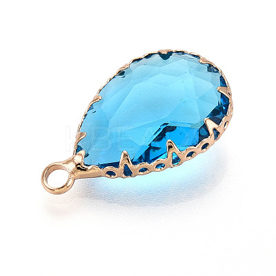 Transparent Glass Pendants KK-N283-02C-G-1