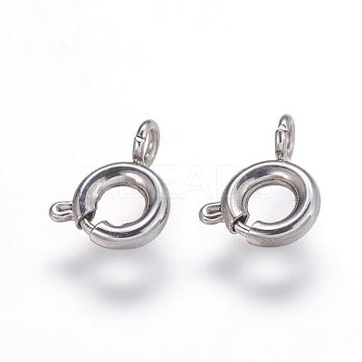 Tarnish Resistant 304 Stainless Steel Spring Ring Clasps STAS-P162-12-5mm-1