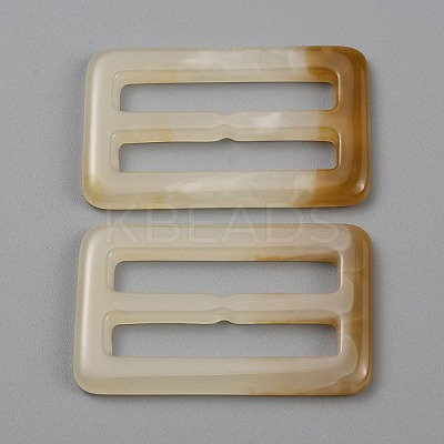 Rectangle Shape Resin Buckle Clasps RESI-WH0035-25C-03-1