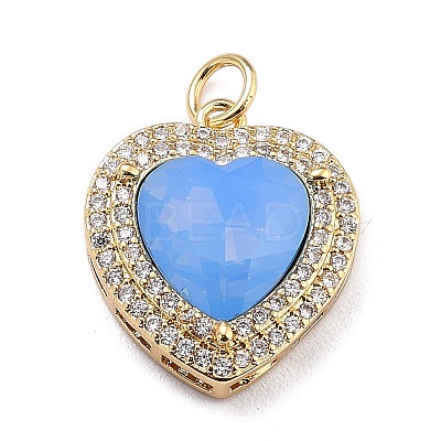 Eco-Friendly Brass Micro Pave Cubic Zirconia Pendants ZIRC-H122-03G-04-1
