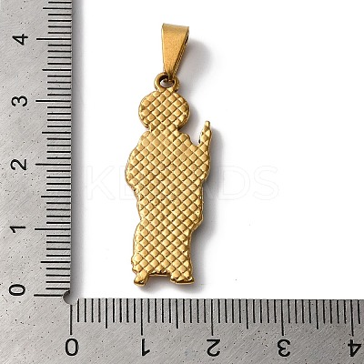 PVD Vacuum Plating 304 Stainless Steel Enamel Pendants STAS-L081-043G-1