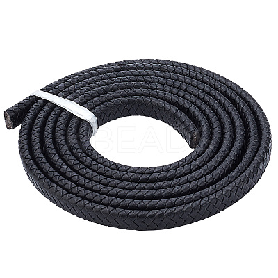 Flat Braided Leather Cord WL-WH0003-09B-1